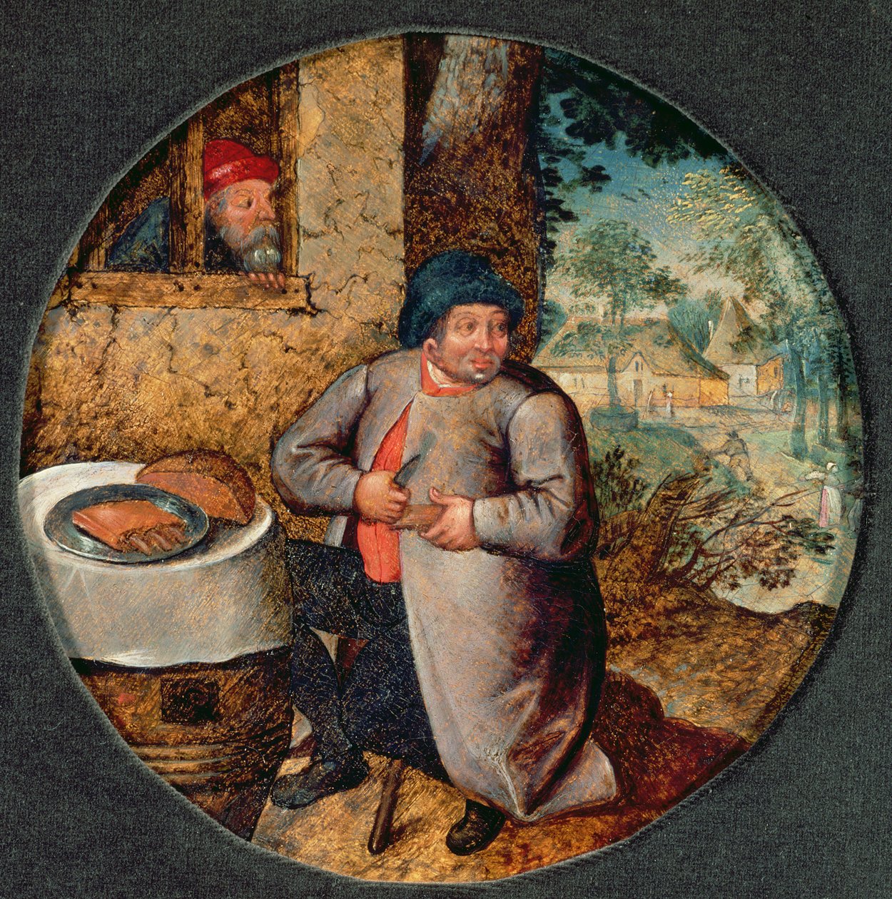 Vlámské přísloví: Obžerství (panel) od Pieter Brueghel the Younger
