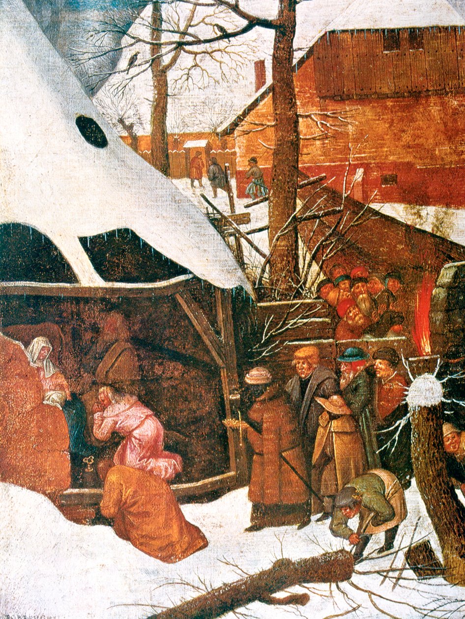 Detail Klanění tří králů, c1584-1638 od Pieter Brueghel the Younger