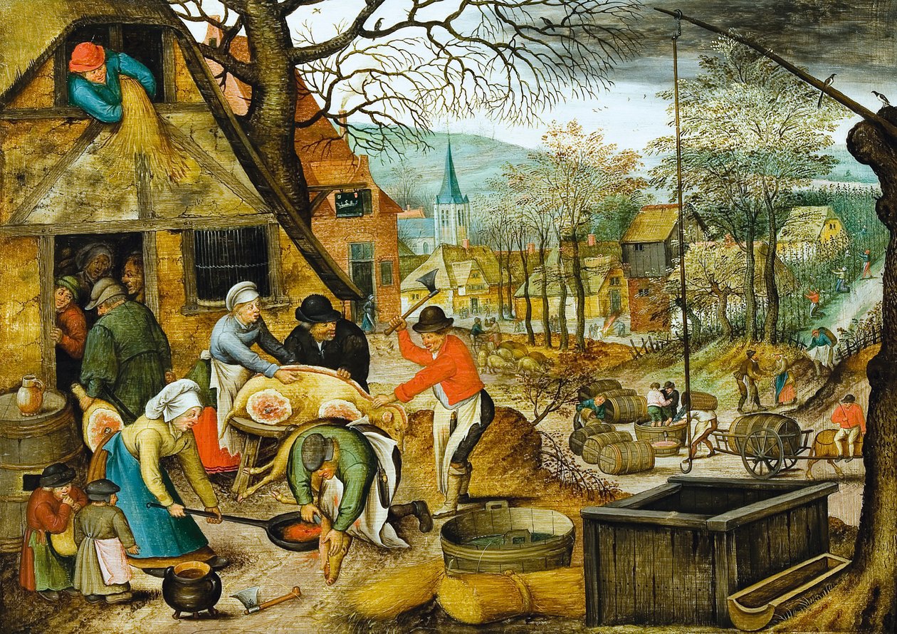 Čtvero ročních období: podzim, druhá polovina 16. od Pieter Brueghel the Younger