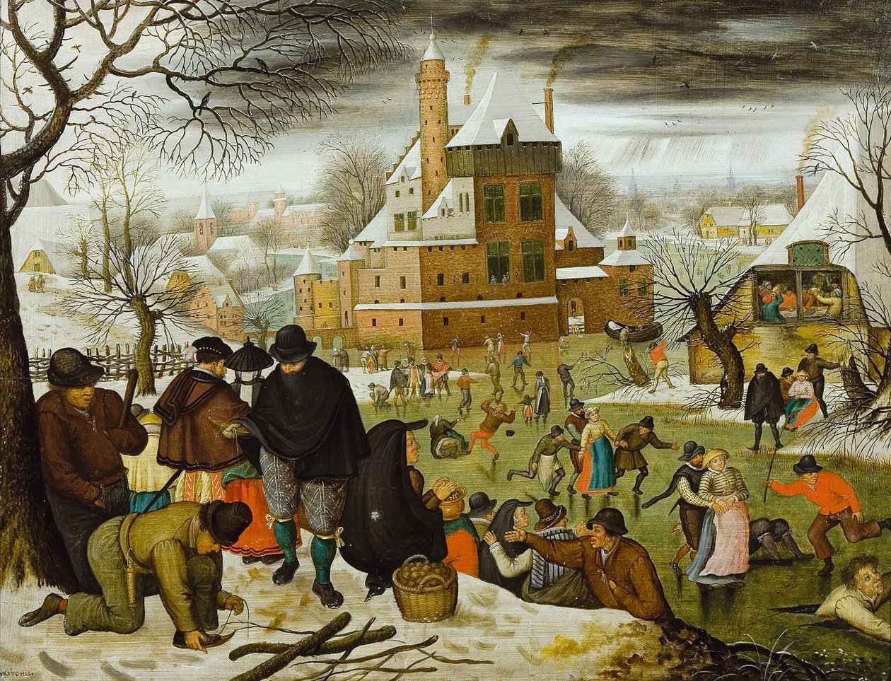 Čtvero ročních období: zima, druhá polovina 16. od Pieter Brueghel the Younger
