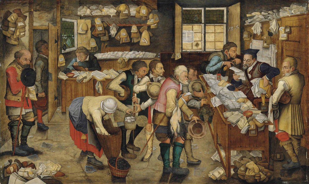 Placení desátků (Venkovský právník) od Pieter Brueghel the Younger