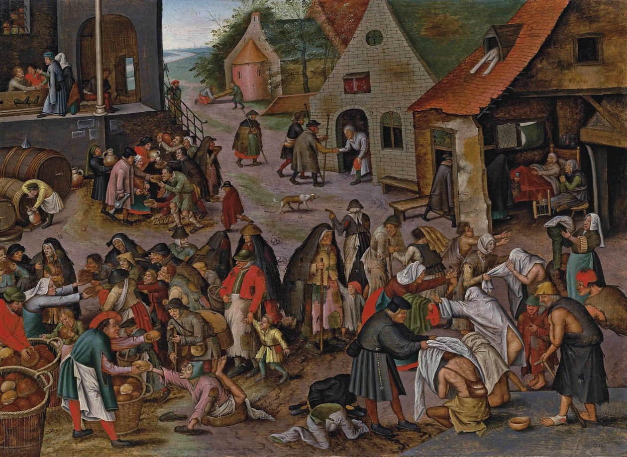 Sedm skutků milosrdenství od Pieter Brueghel the Younger