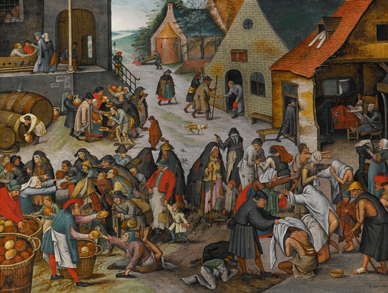 Sedm skutků milosrdenství od Pieter Brueghel the Younger