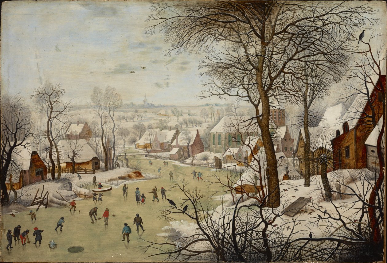 Zimní krajina s pastí na ptáky od Pieter Brueghel the Younger