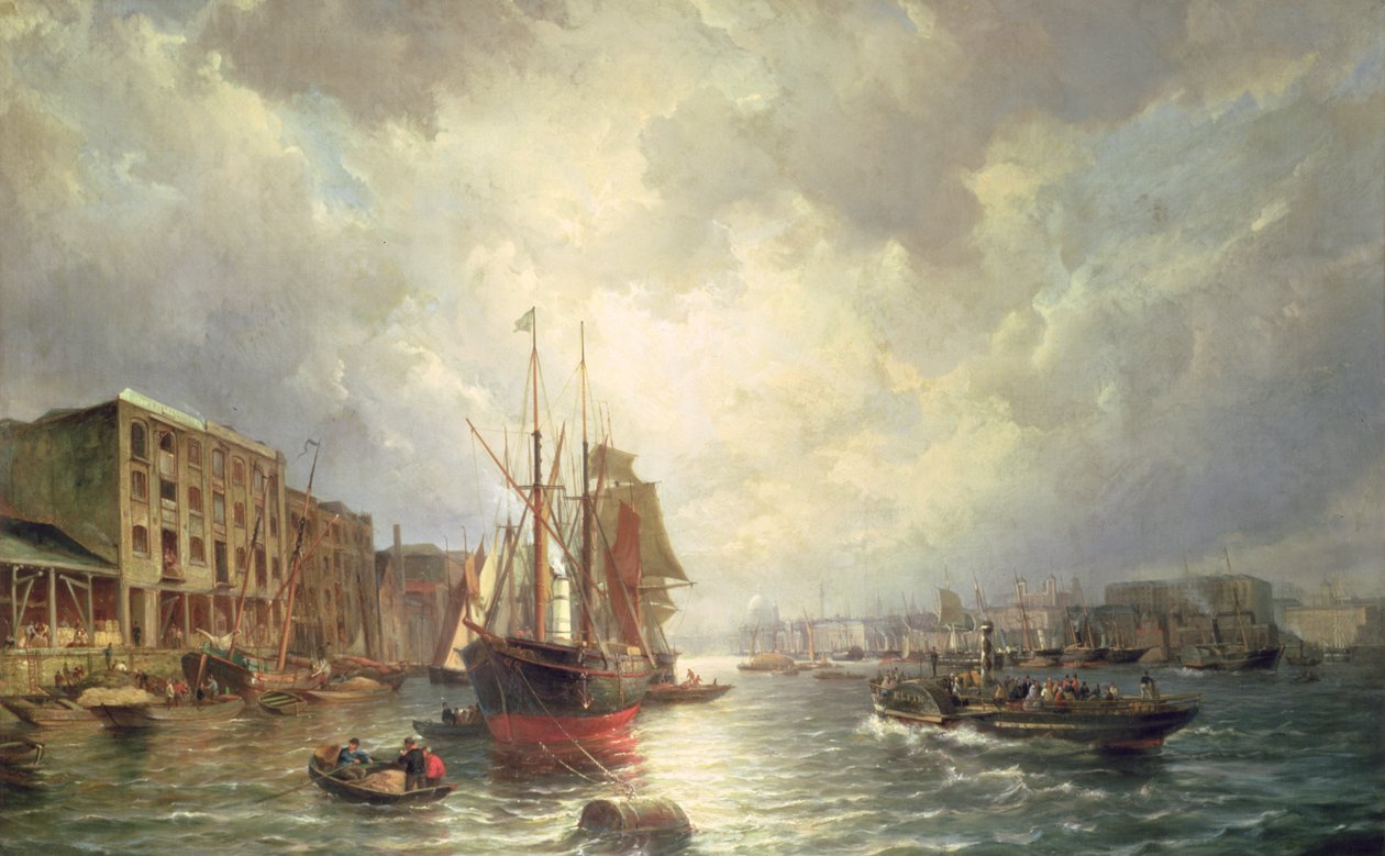 The Pool of London, 1861 od Pieter Christiaan Cornelis Dommelshuizen
