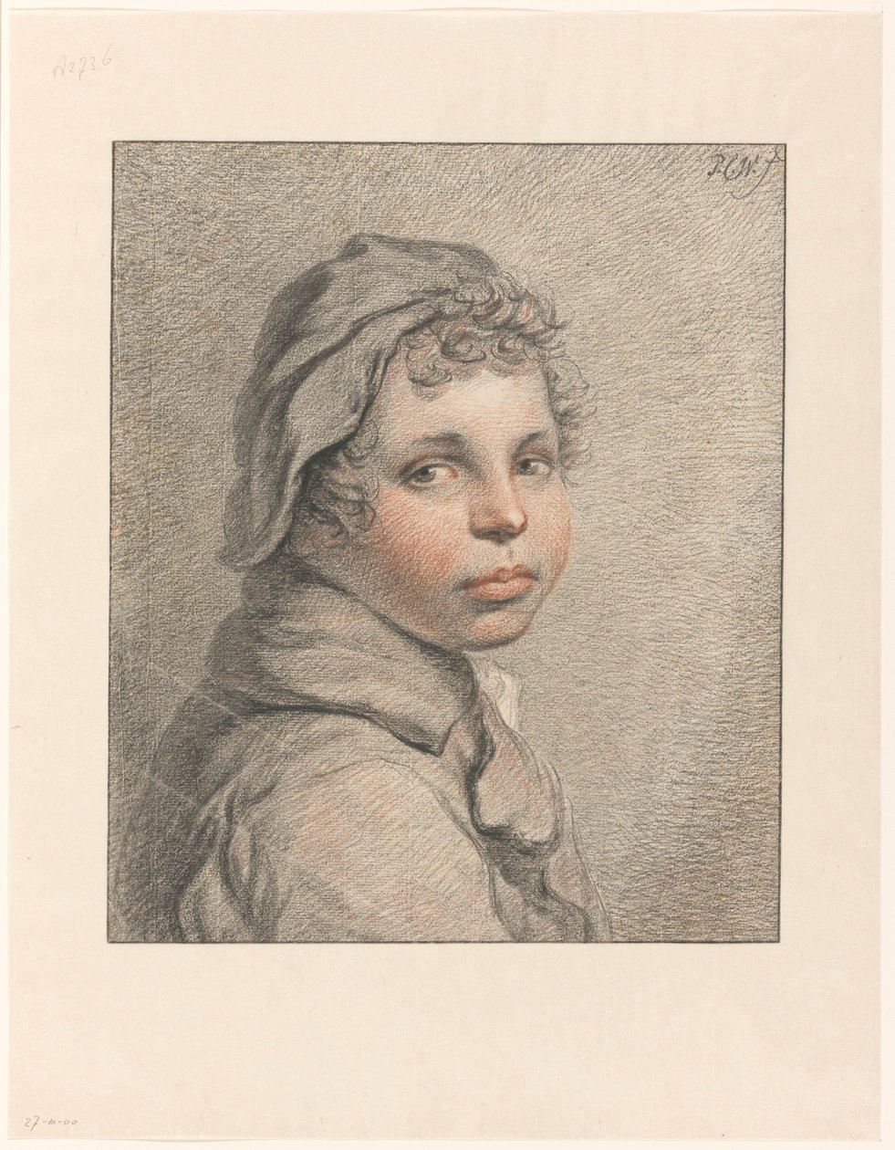 Studijní hlava chlapce od Pieter Christoffel Wonder (signed by artist)