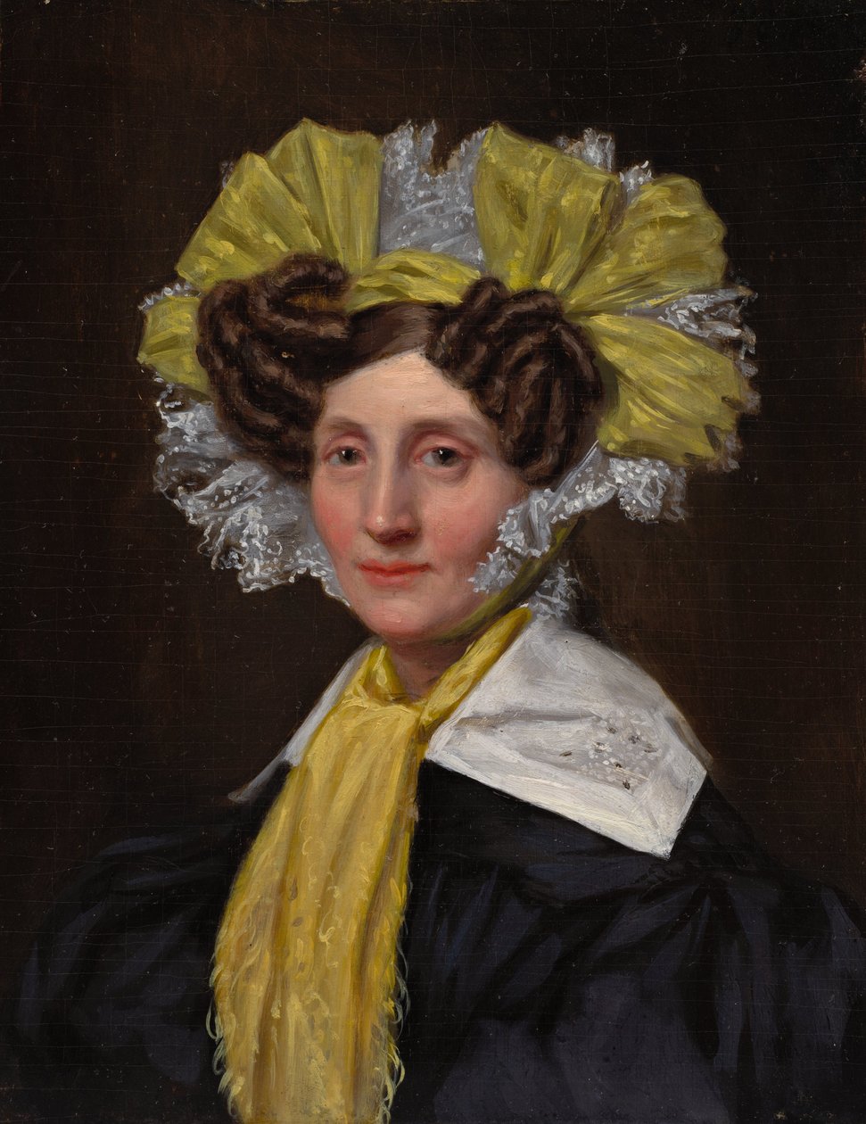Paní Pearsonová (pravděpodobně Sarah Thompson Pearsonová), asi 1837 (olej na dřevěné desce) od Pieter Christoffel Wonder