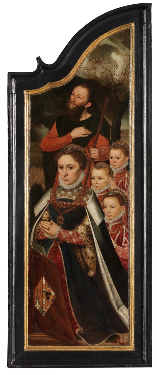 Pravá deska Krista na kříži s Pannou, sv. Janem a Marií Magdalenou (olej na desce) od Pieter Claeissens