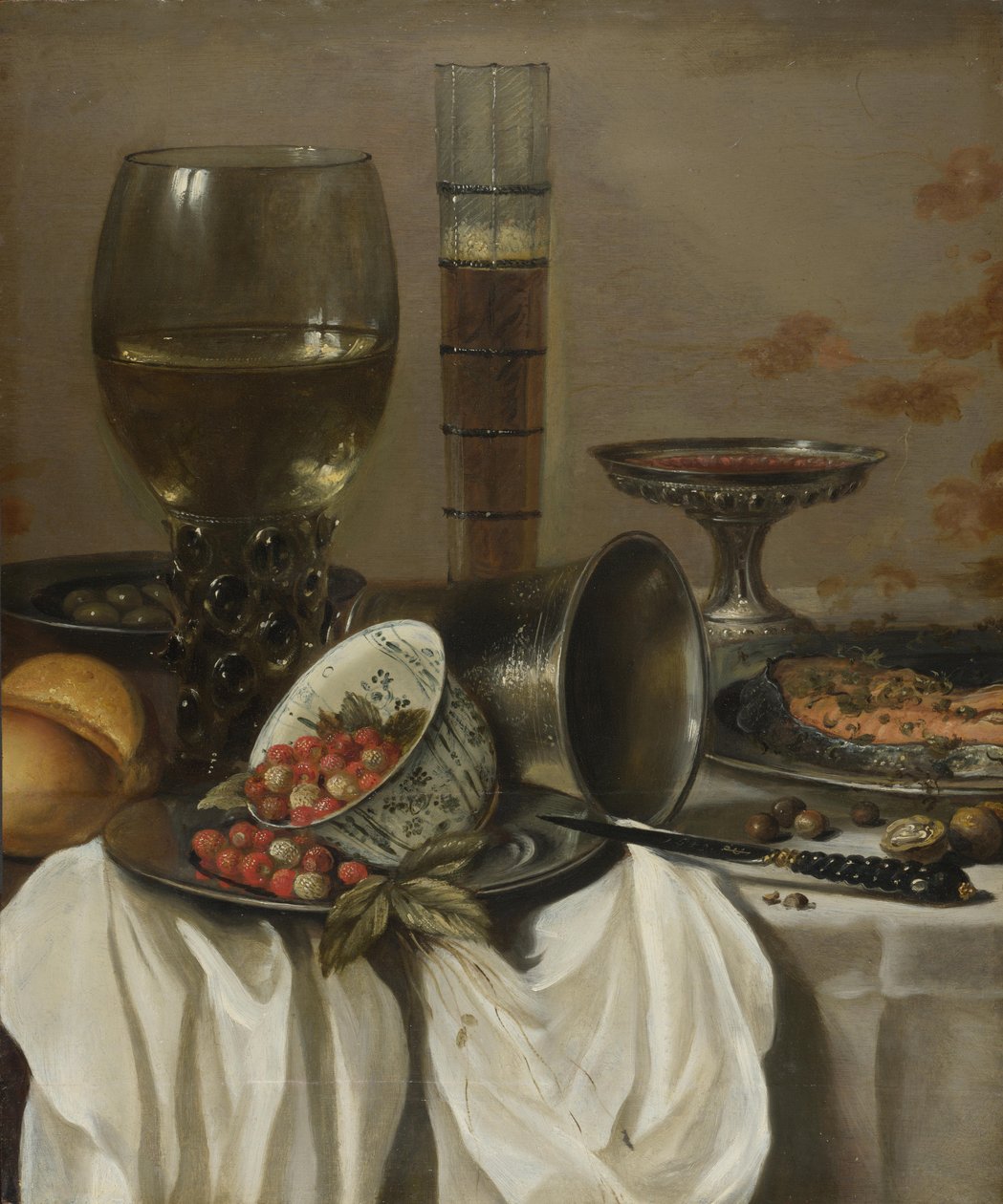 Zátiší s nádobami na pití, 1649 od Pieter Claesz