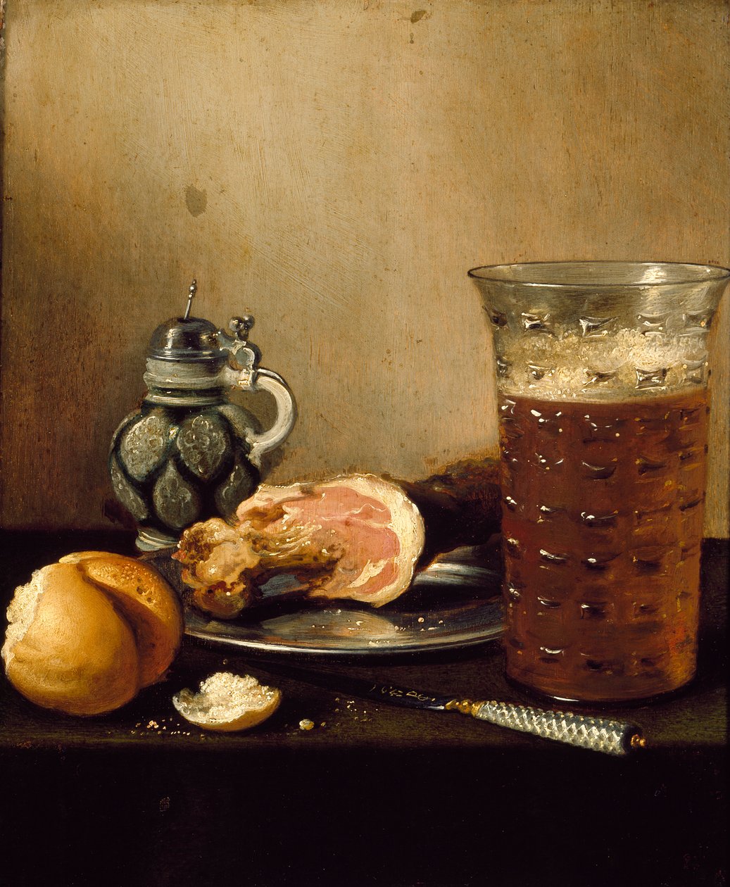 Zátiší se šunkou, 1642 od Pieter Claesz