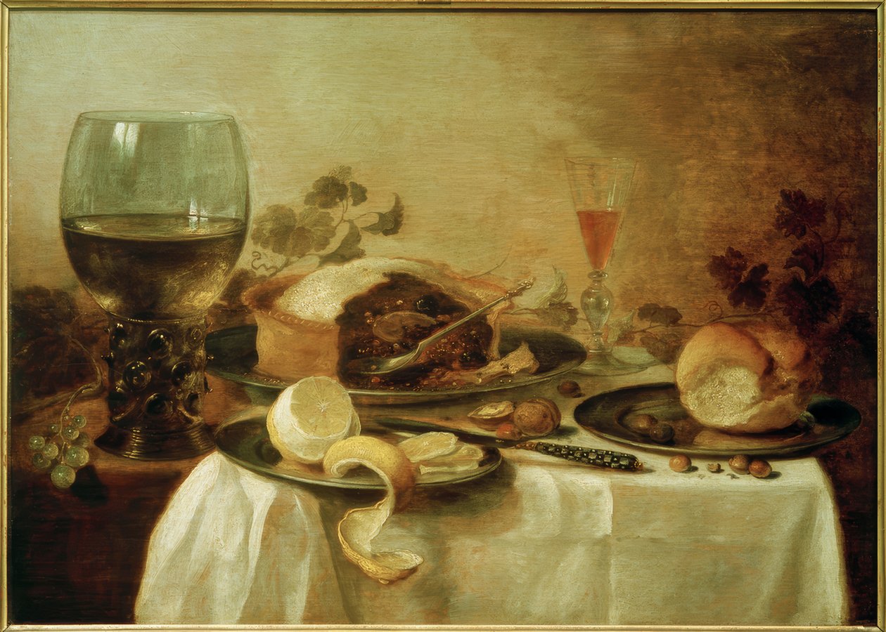 Zátiší s paštikou od Pieter Claesz