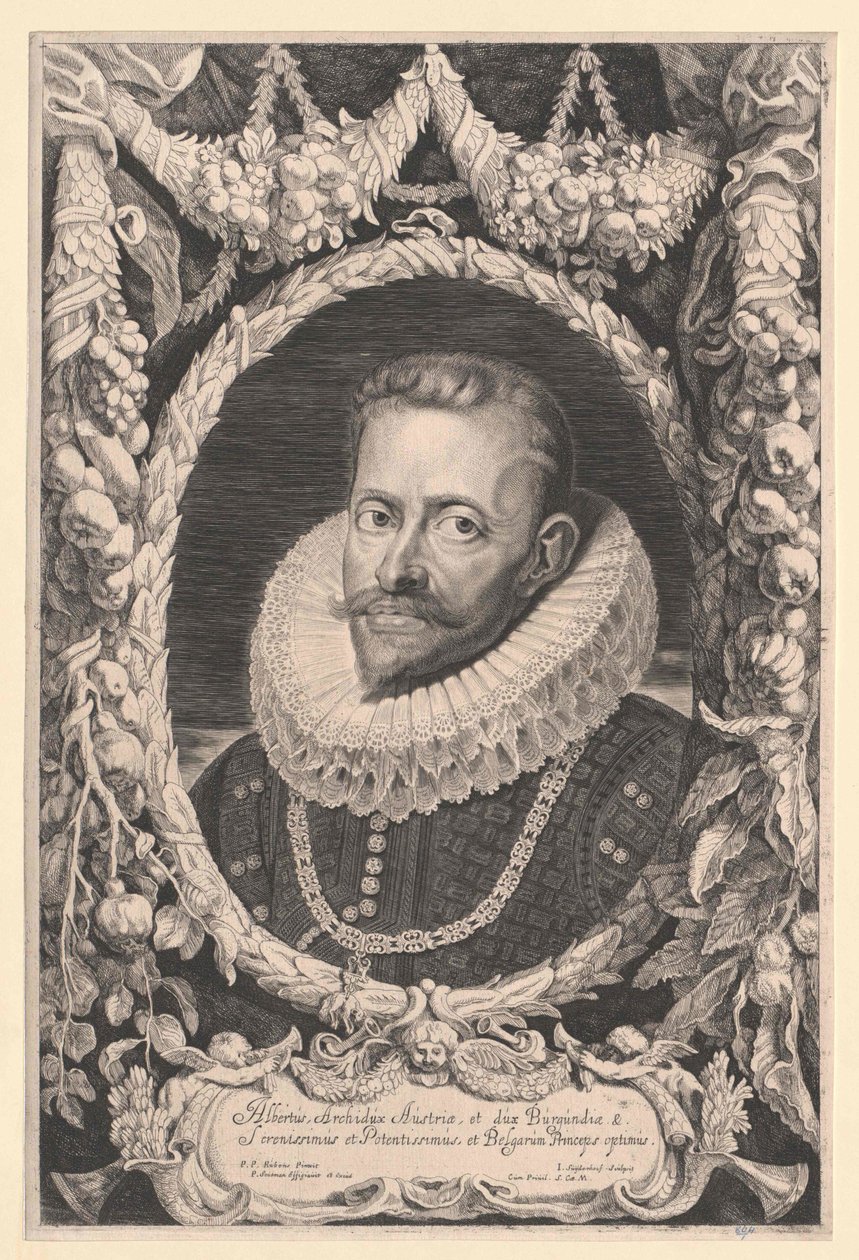 Rakouský arcivévoda Albert VII (tisk) od Pieter Claesz Soutman
