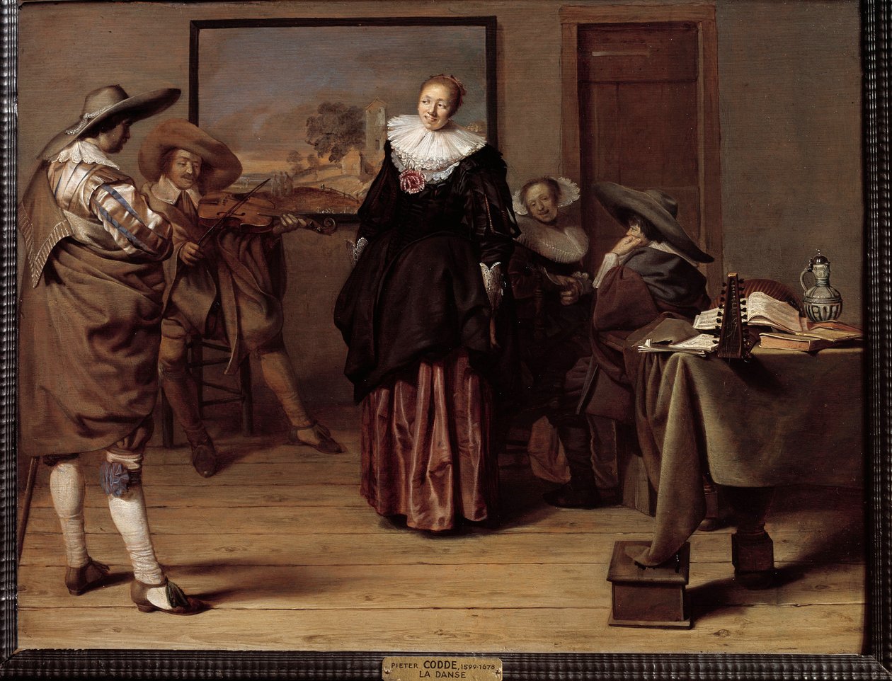 Taneční lekce Malování od Pietera Codde (1599-1678) od Pieter Codde