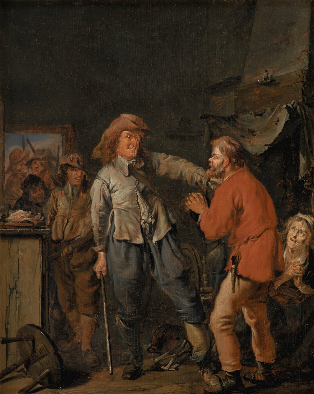 Vojáci se vloupali do selské chalupy od Pieter Codde