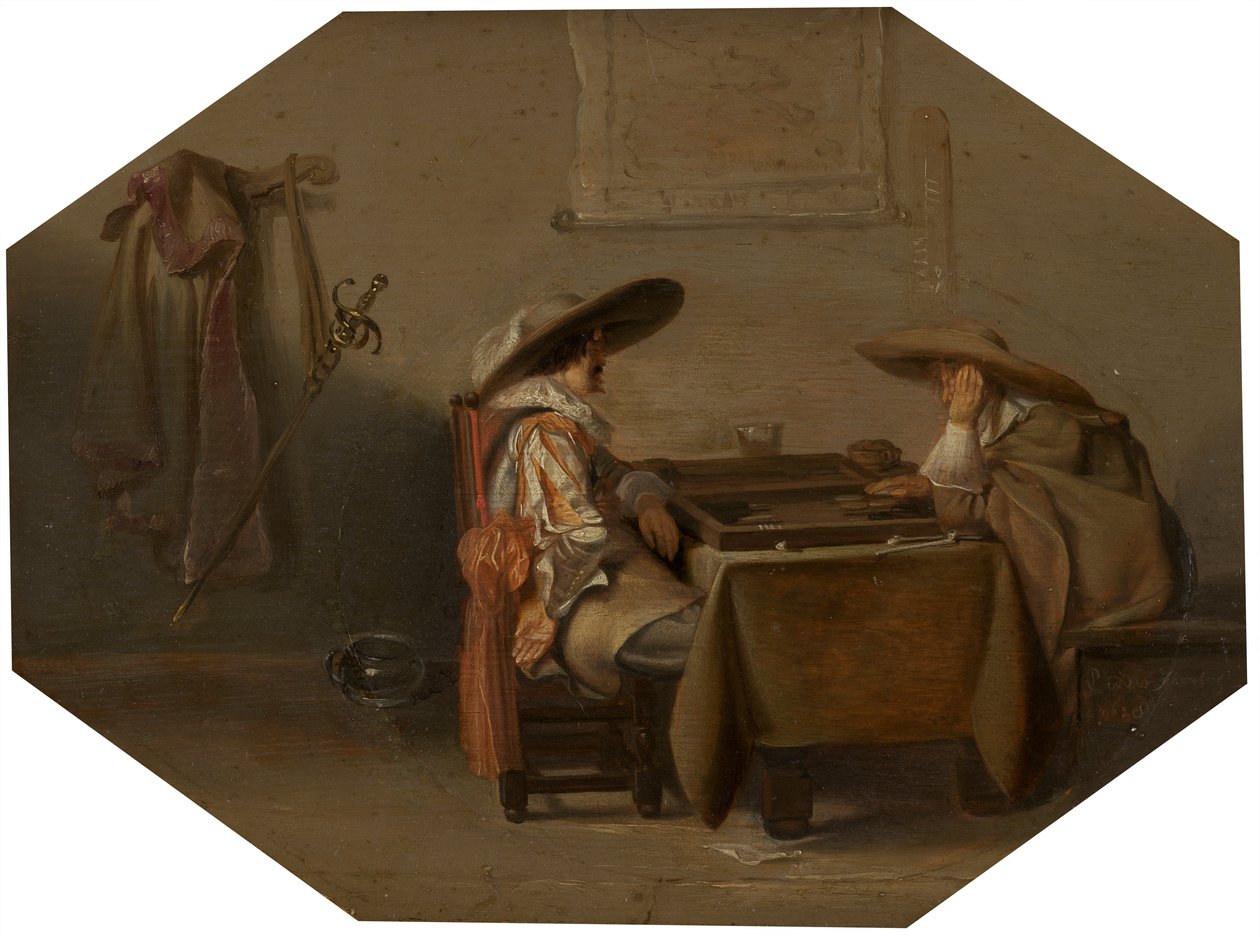 Hráči Tric-Trac, 1628 od Pieter Codde