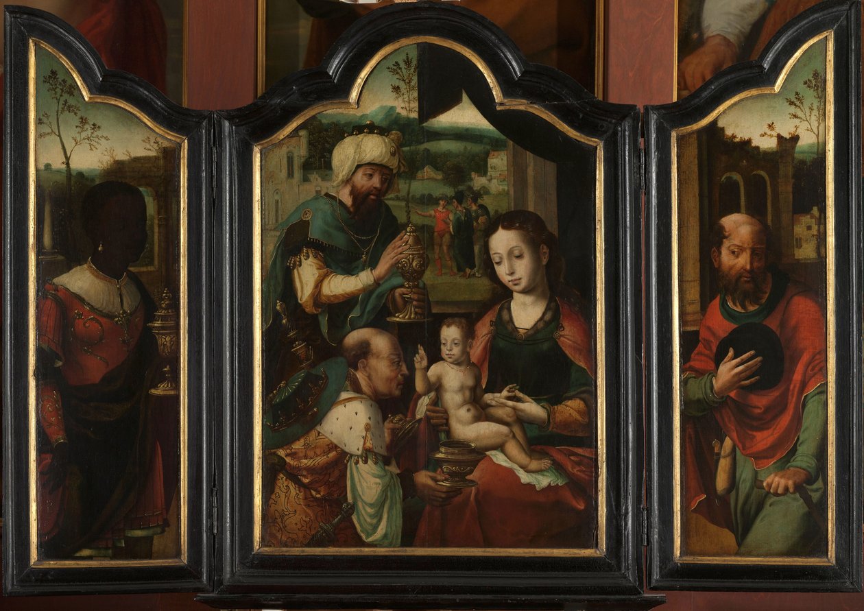 Triptych s Klaněním tří králů od Pieter Coecke van Aelst (I) (workshop of)