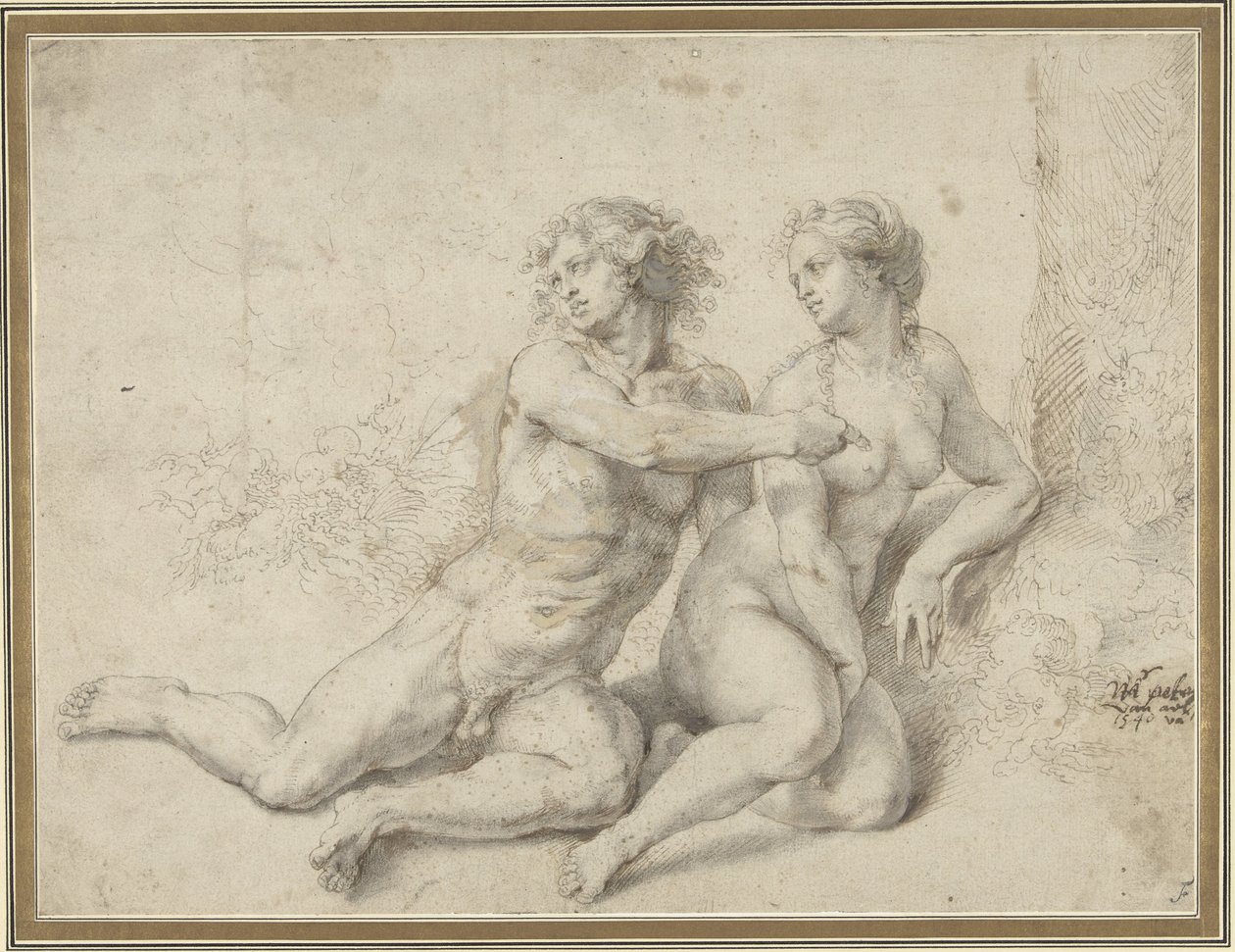 Podzim, Adam a Eva od Pieter Coecke van Aelst (I)
