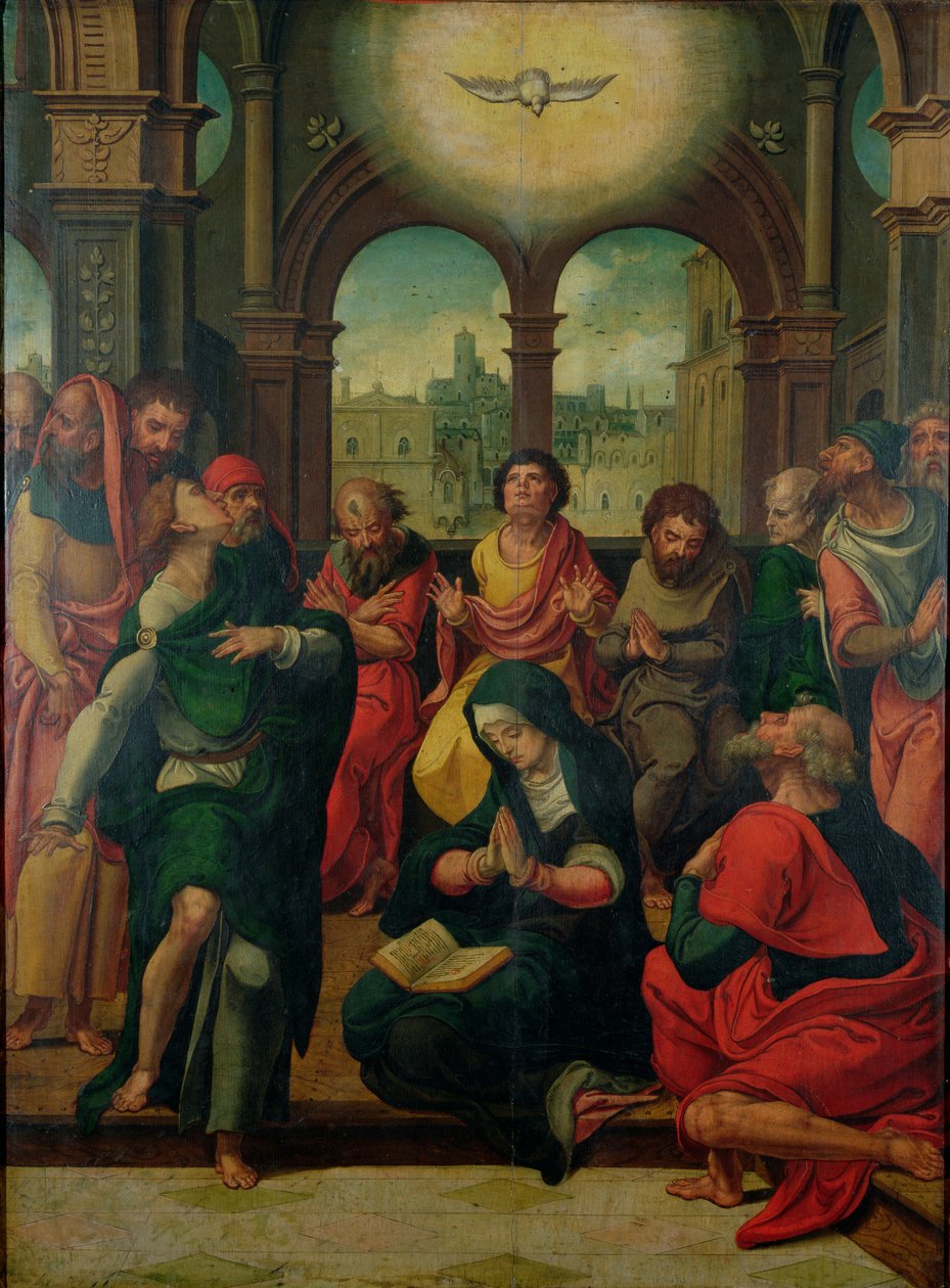 Sestoupení Ducha Svatého od Pieter Coecke van Aelst