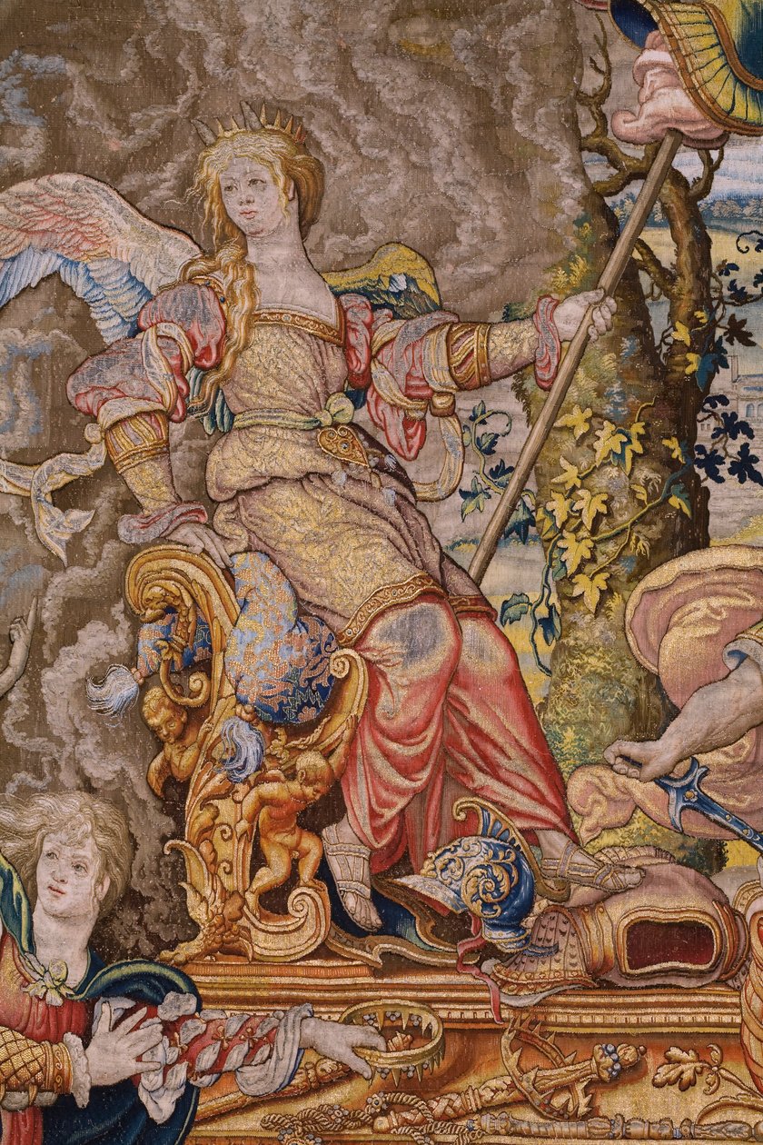Vlámský gobelín. Seriál Sedm hlavních hříchů: Marnost (pýcha). Karikaturista Pieter Coecke van Aelst. Ateliér v Bruselu. asi 1542-1544. od Pieter Coecke van Aelst