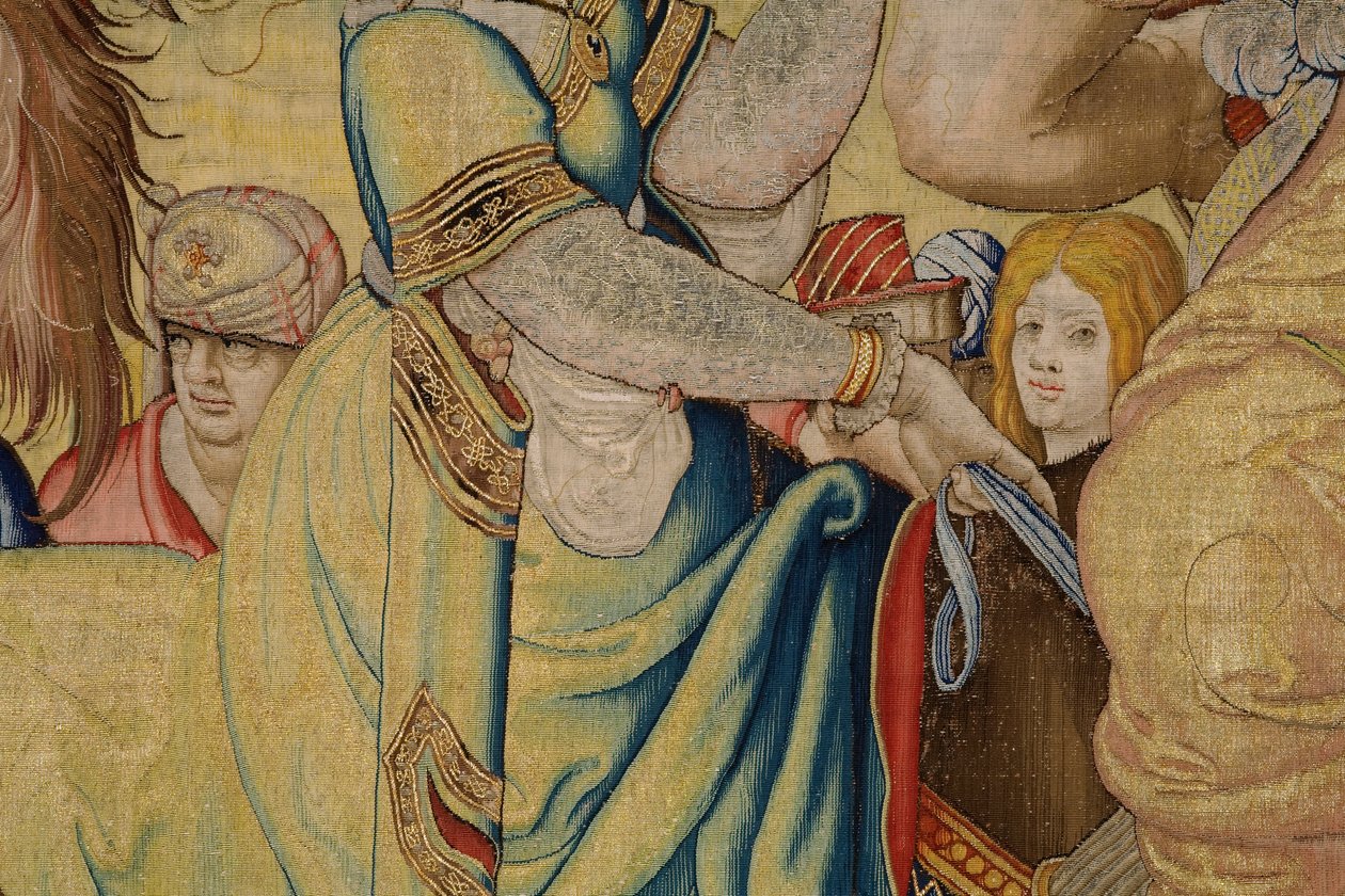 Vlámský gobelín. Seriál Sedm hlavních hříchů: Marnost (pýcha). Karikaturista Pieter Coecke van Aelst. Ateliér v Bruselu. asi 1542-1544. od Pieter Coecke van Aelst