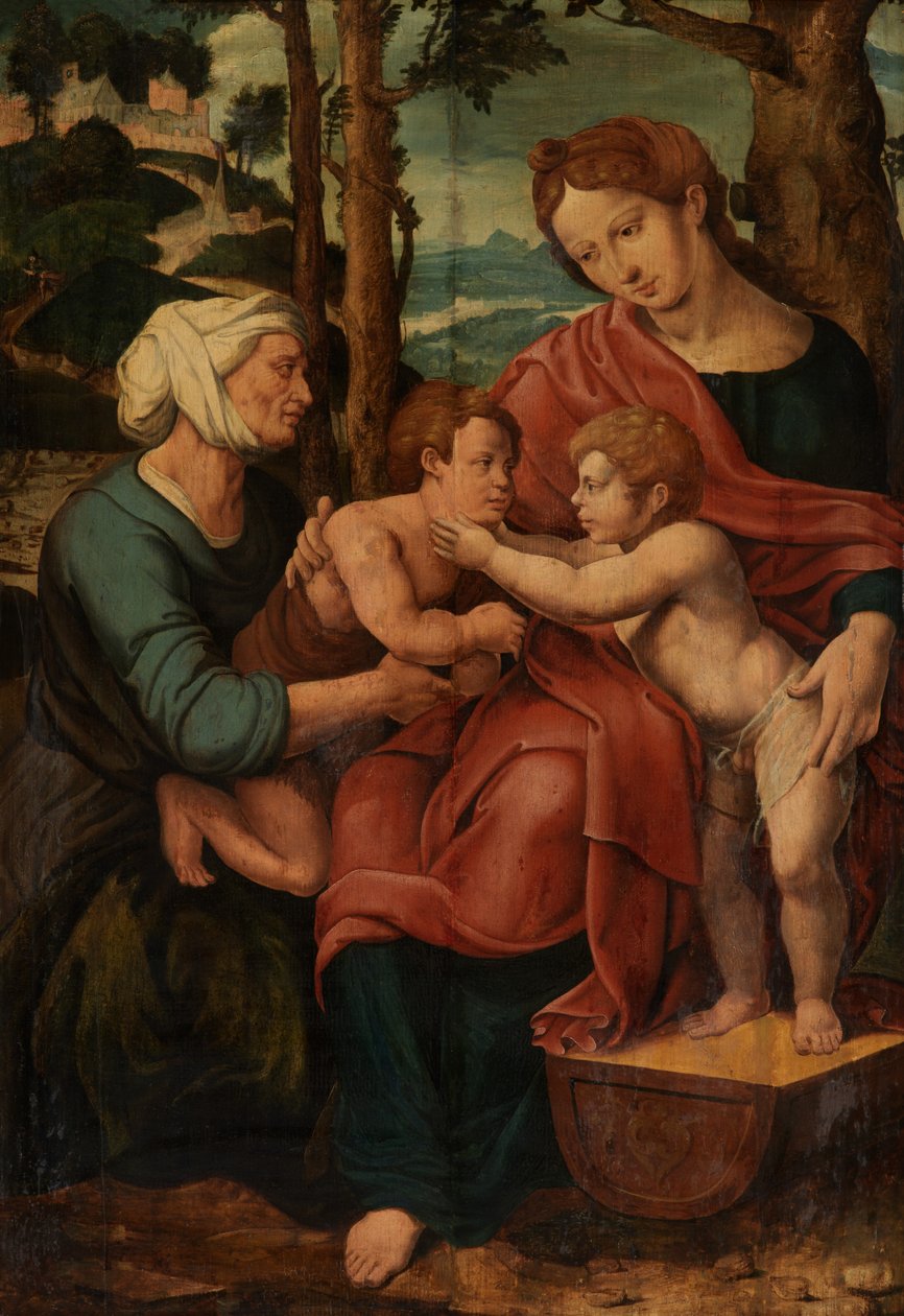 Svatá rodina (olej na desce) od Pieter Coecke van Aelst
