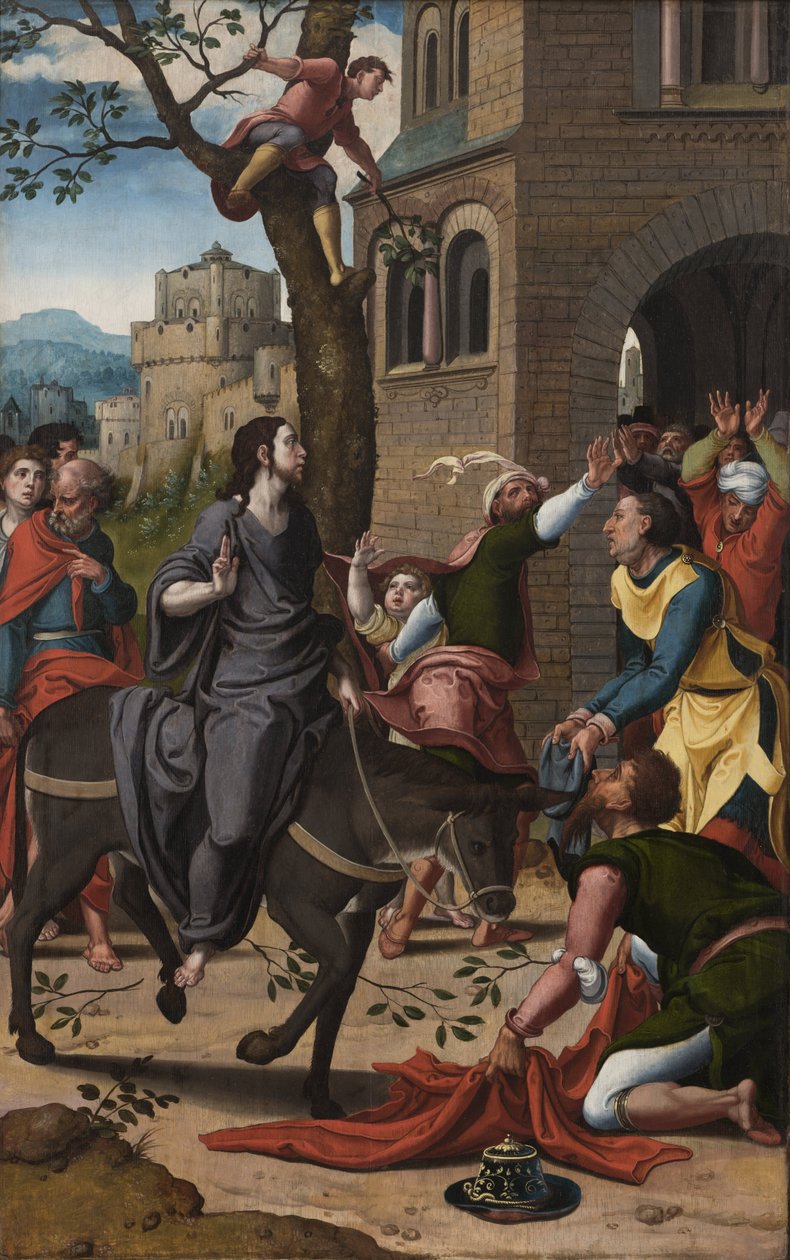 Vstup do Jeruzaléma od Pieter Coecke van Aelst or workshop