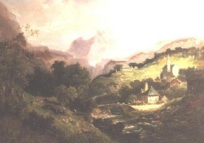 Mont Cernis a vesnice St. Michelle od Pieter Cornelis Dommerson