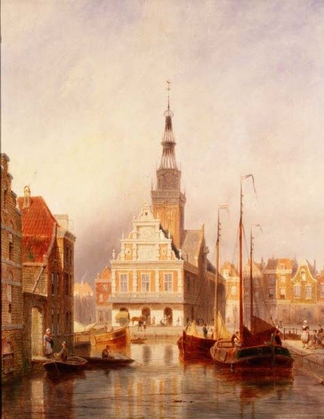 Vážící dům, Alkmaar, Holandsko od Pieter Cornelis Dommerson