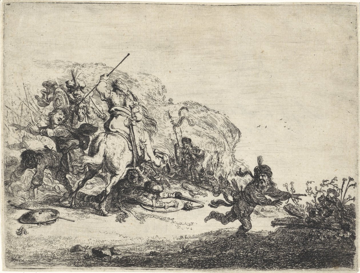jezdecký souboj od Pieter Cornelisz. Verbeeck