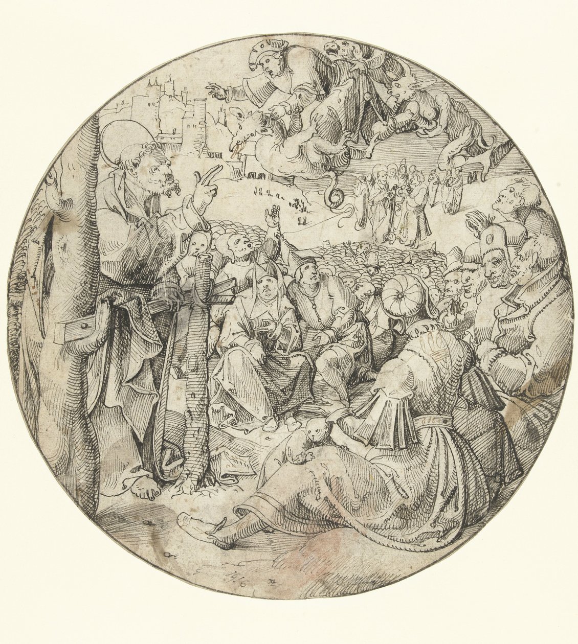 Petr způsobí pád Šimona kouzelníka od Pieter Cornelisz. genaamd Kunst