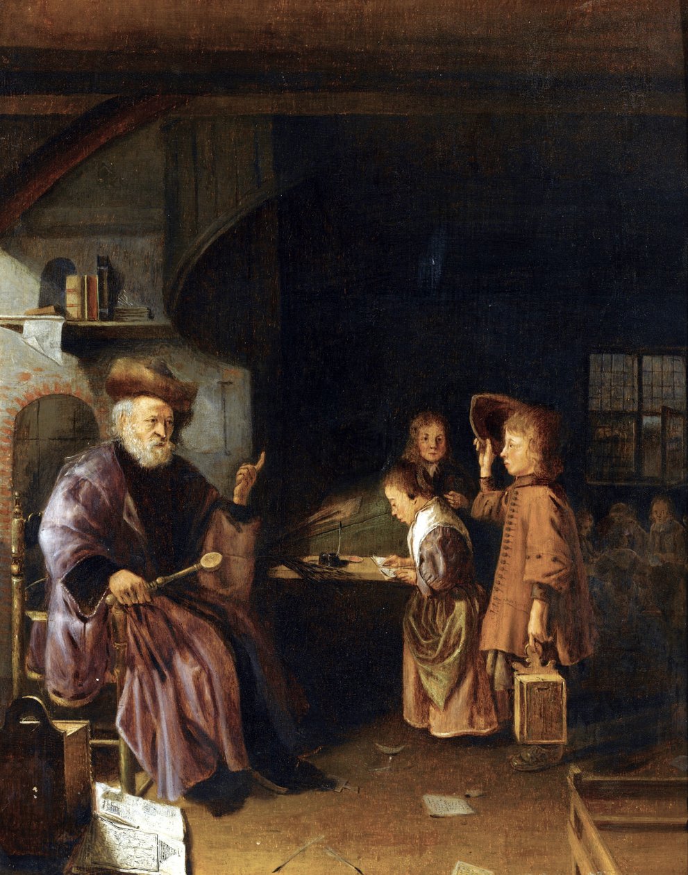 Učitel vyučující své žáky ve třídě od Pietera Cornelisze van Egmondta od Pieter Cornelisz van Egmondt