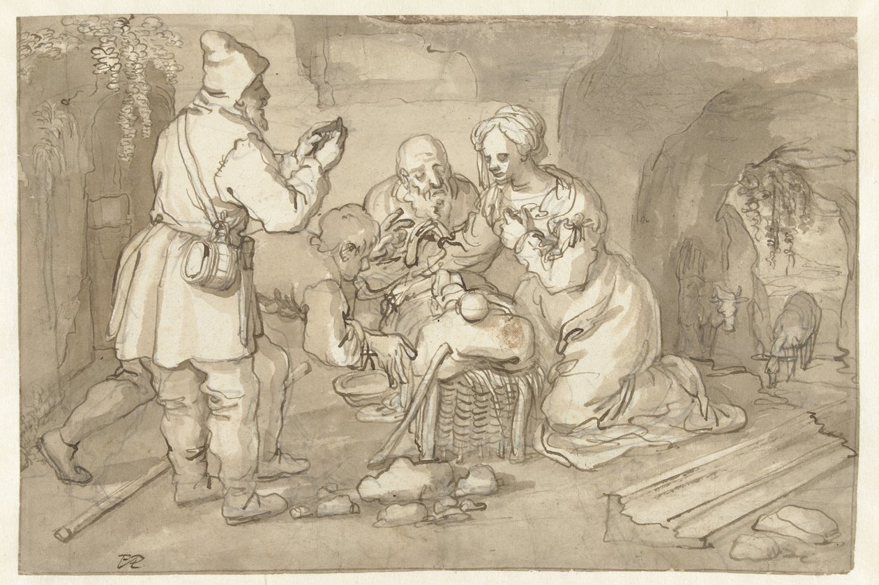 Klanění pastýřů od Pieter Cornelisz. van Rijck