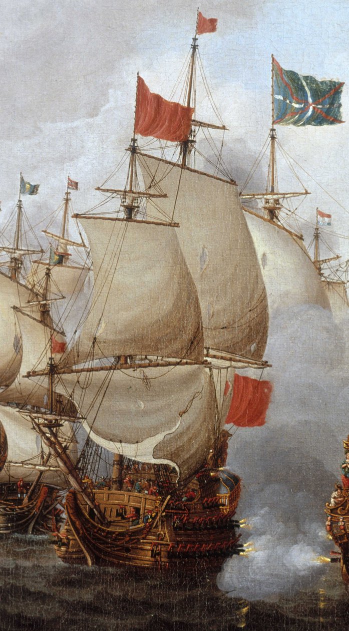 HMS Royal Oak (1664) - Čtyřdenní boj, 1.-4. června 1666 RMG BHC0285 (oříznuto) od Pieter Cornelisz van Soest