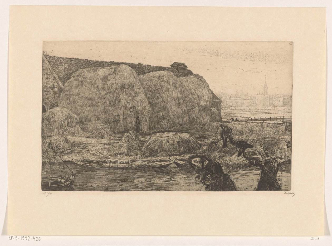 Farma se střepy sena na Jaagpad v Amsterdamu od Pieter Dupont (signed by artist)