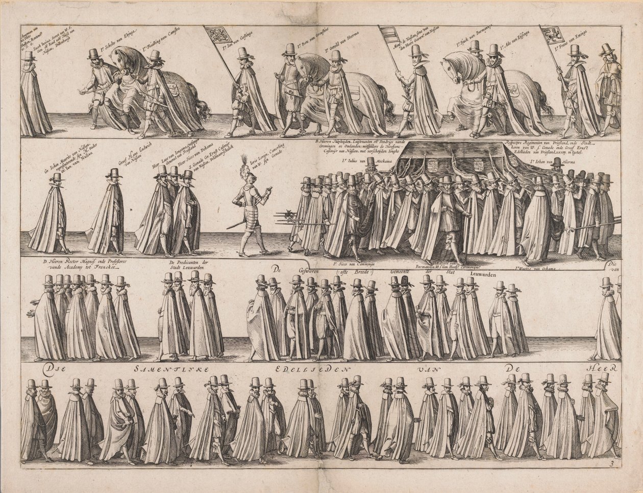 Pohřeb Williama Lodewijka od Pieter Feddes van Harlingen