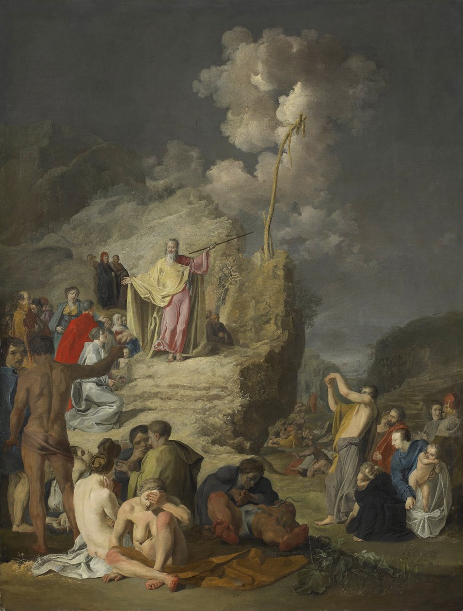 Mojžíš a drzý had, kolem 1625-46 od Pieter Fransz de Grebber