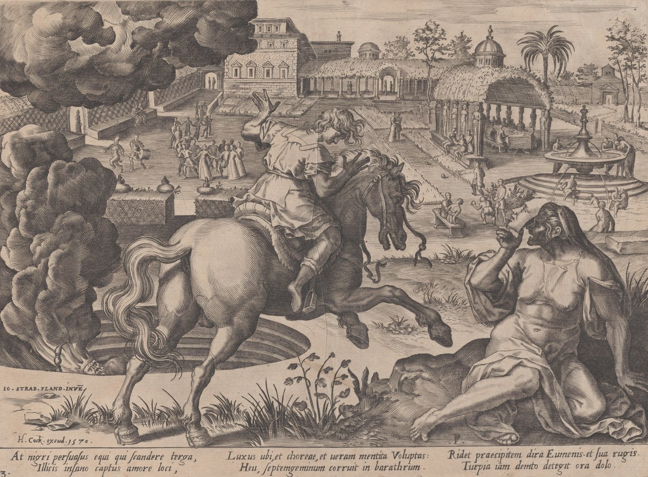 The Enticement of Luxus, z Běhu lidského života, 1570. od Pieter Furnius