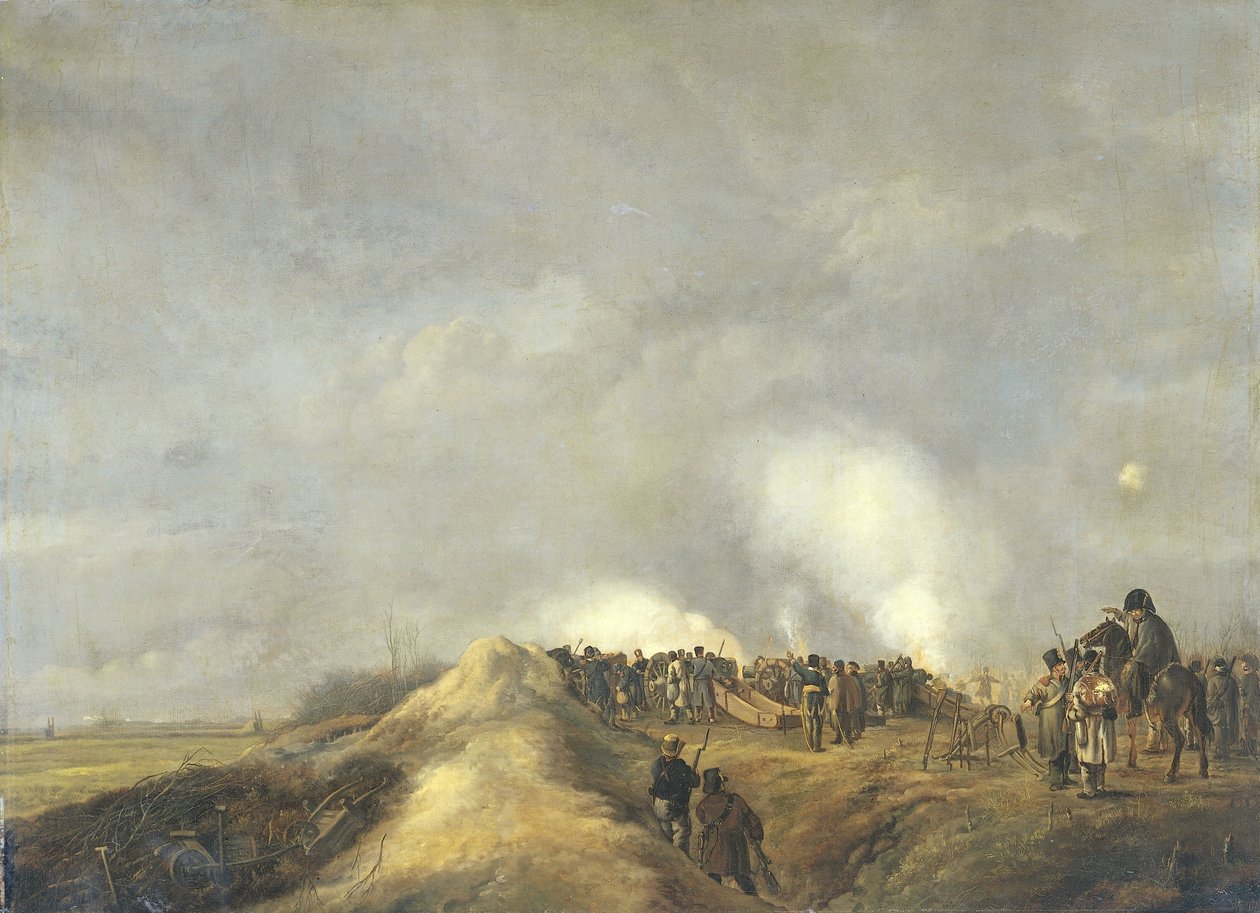 Bombardování Naardenu, duben 1814 od Pieter Gerardus van Os