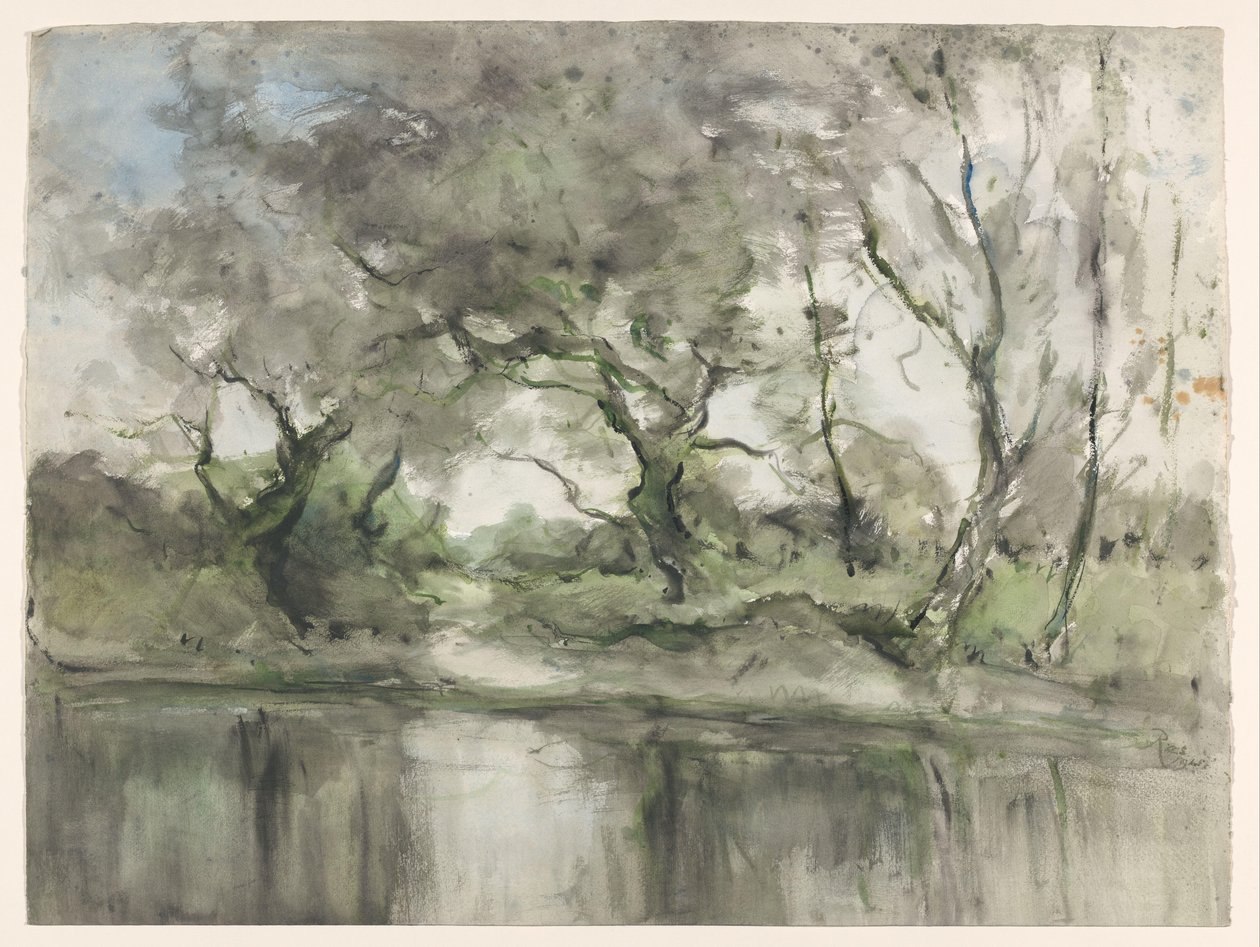 Stromy na nábřeží od Pieter H.J.J. Ras (signed by artist)