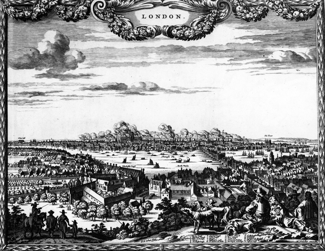 Broadside of the Great Fire of London, 1666 od Pieter Hendricksz Schut