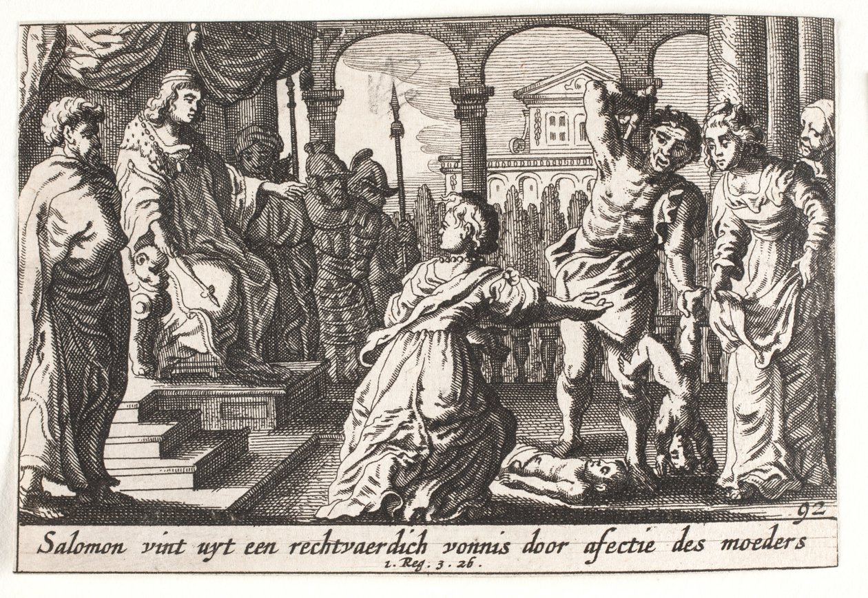 Šalamounův soud od Pieter Hendriksz. Schut
