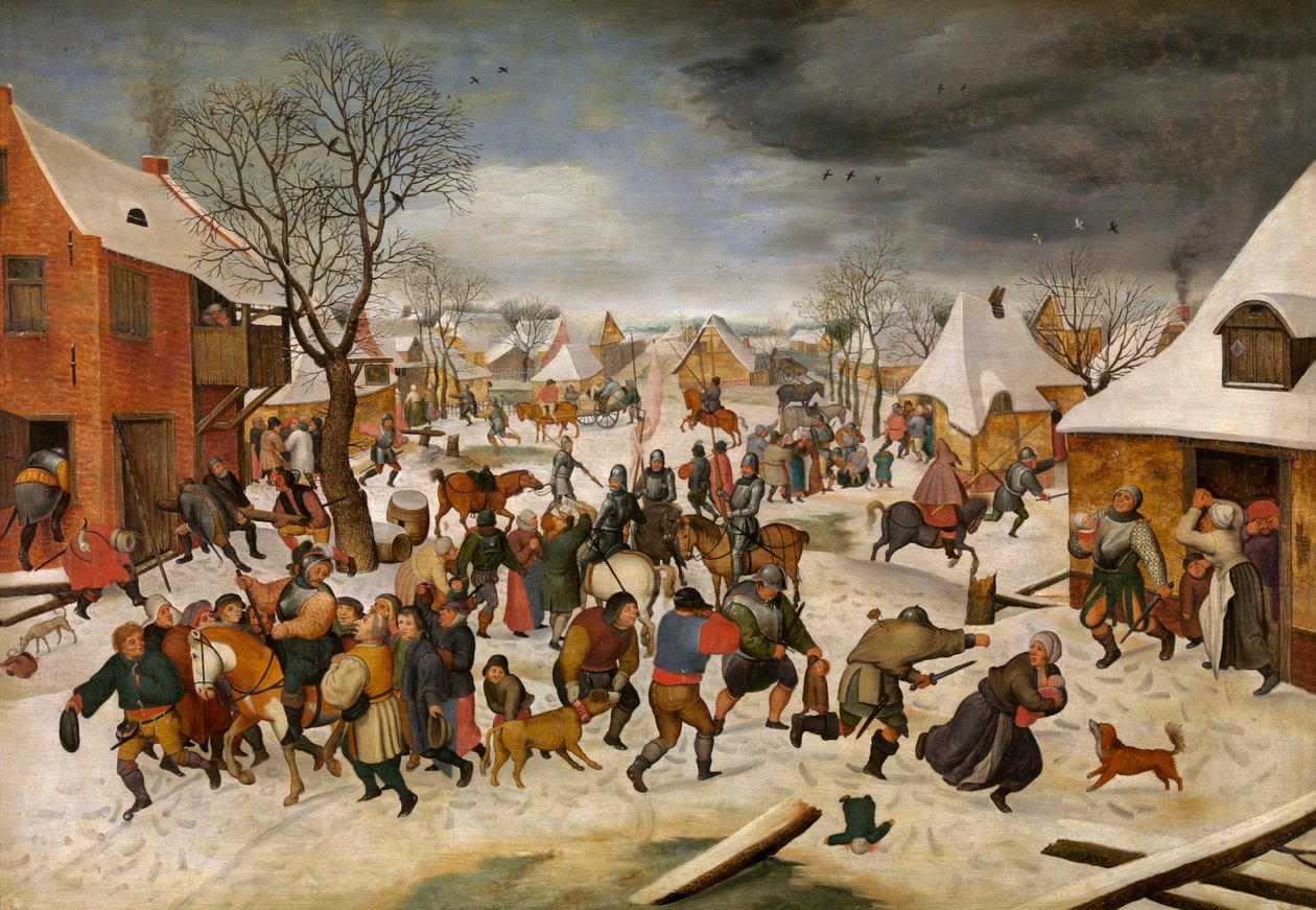 Masakr dětí v Betlémě (olej na panelu) od Pieter III Brueghel