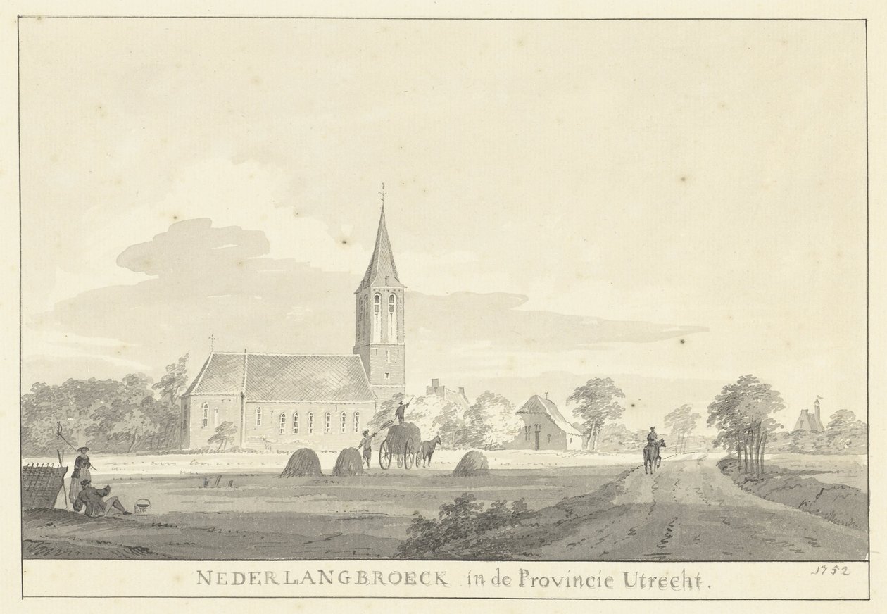 Pohled na vesnici Nederlangbroek od Pieter Jan van Liender