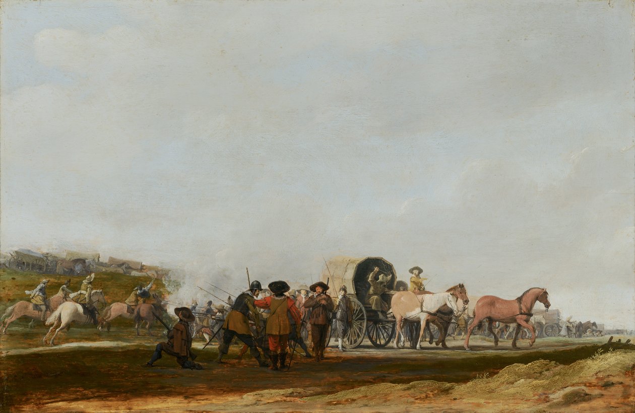 Přepadení armádního konvoje, 1631 od Pieter Jansz Post