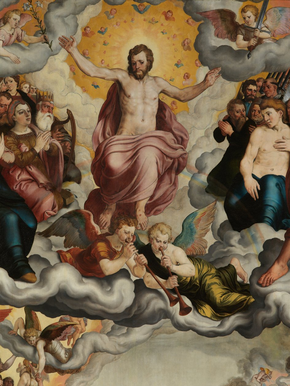 Detail posledního soudu od Pieter Jansz. Pourbus