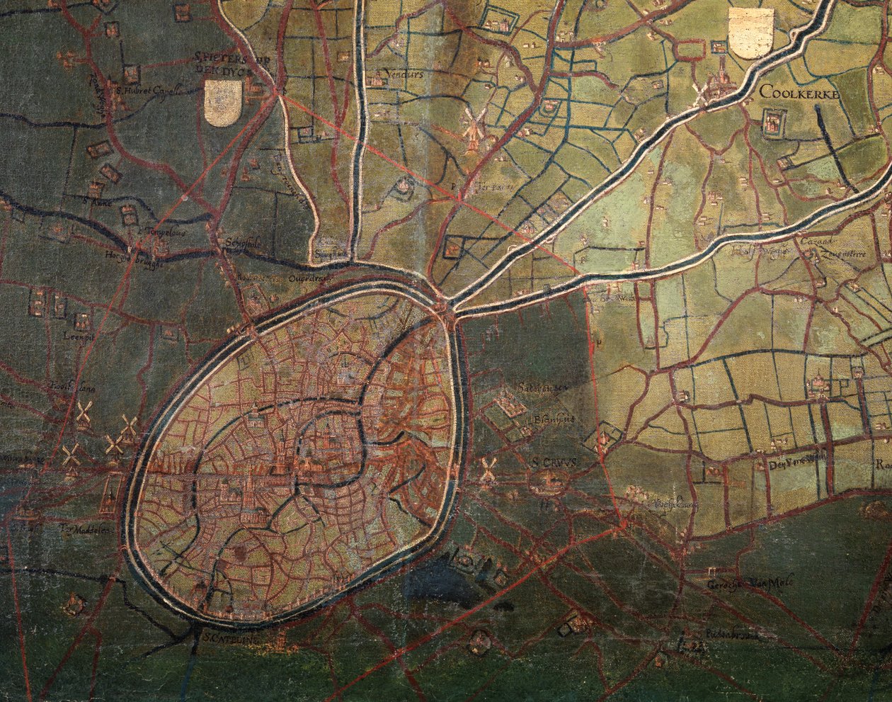Mapa Liberty of Bruggy (olej na plátně) od Pieter Jansz. Pourbus