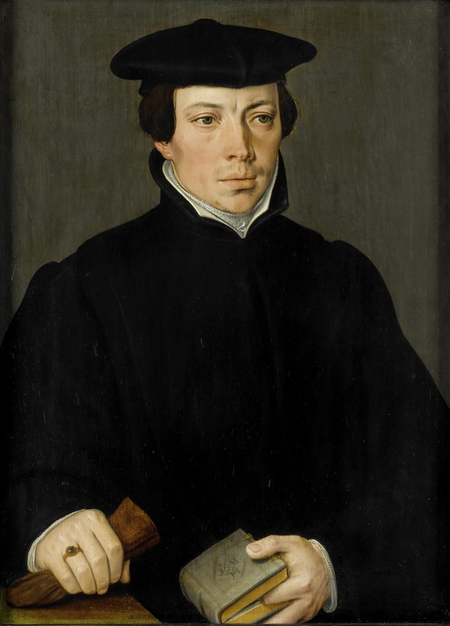 Portrét mladého ministra, asi 1535-84 (olej na desce) od Pieter Jansz. Pourbus
