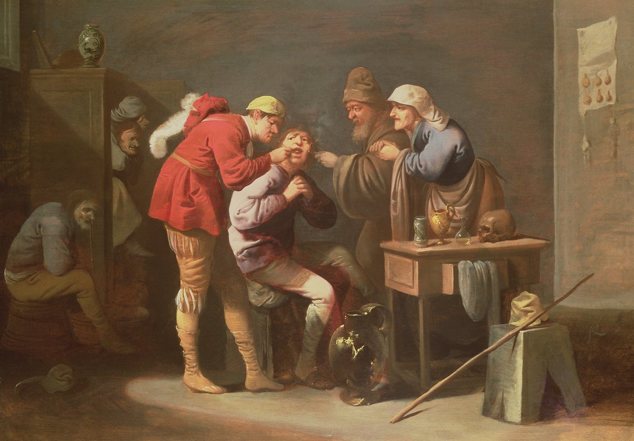 Návštěva u zubaře od Pieter Jansz. Quast