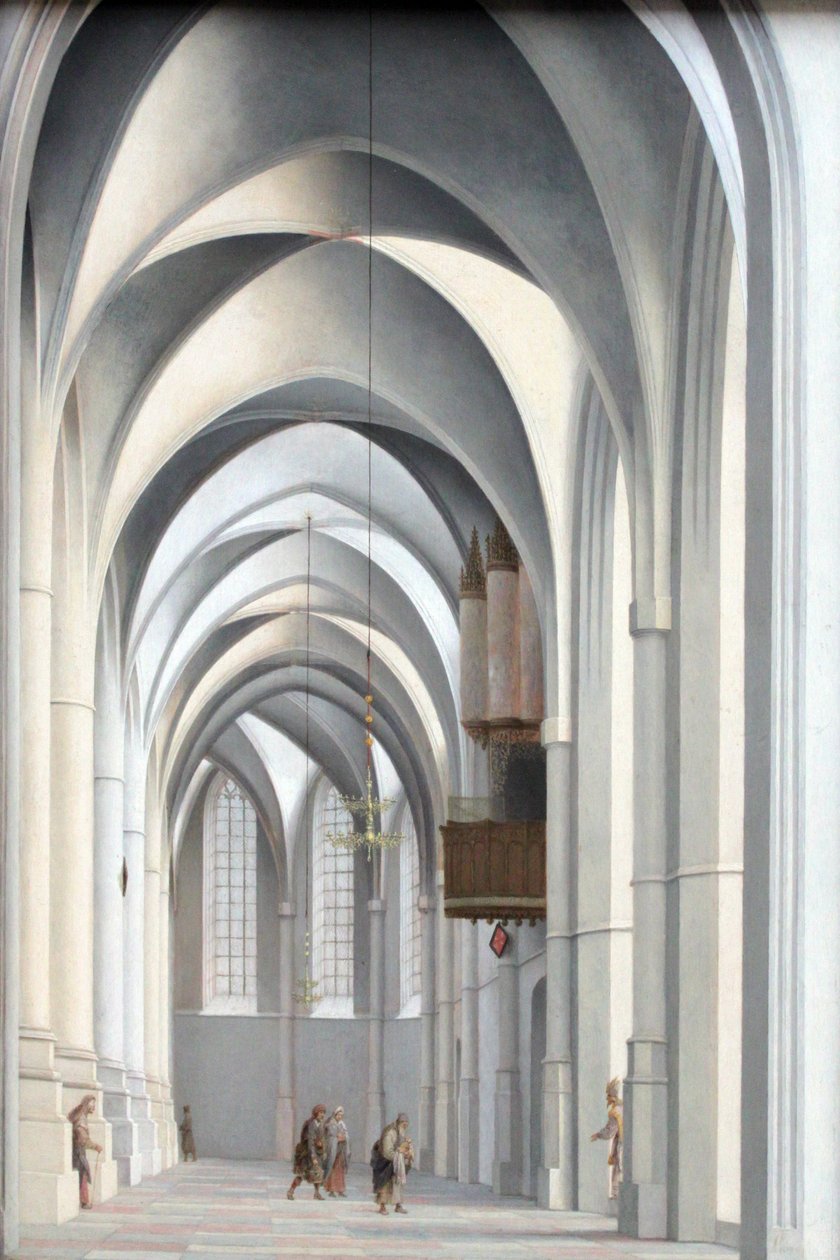 Pohled do ambulance Sankt Bavo v Harlemu od Pieter Jansz. Saenredam