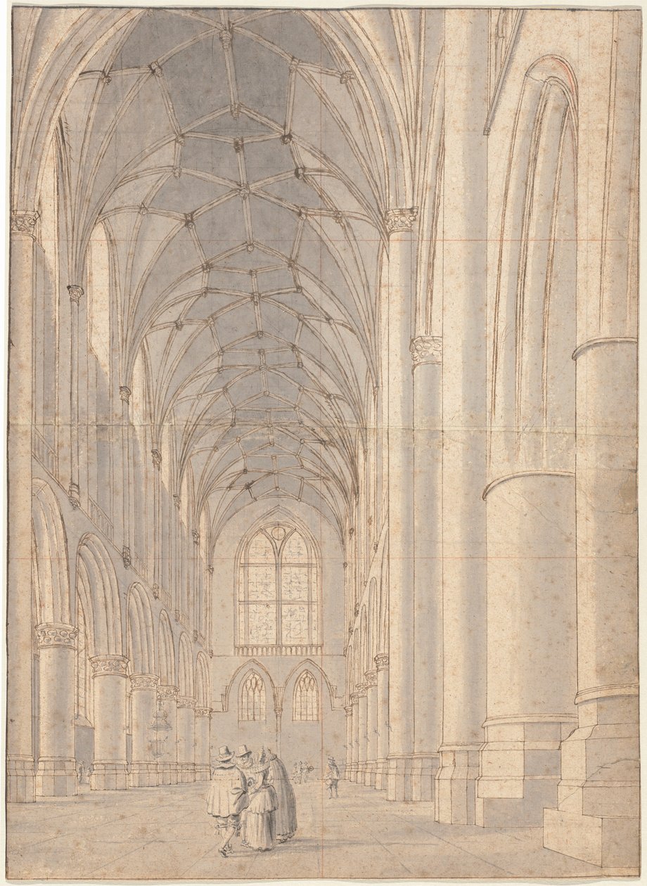 Interiér kostela svatého Bava, Haarlem od Pieter Jansz Saenredam